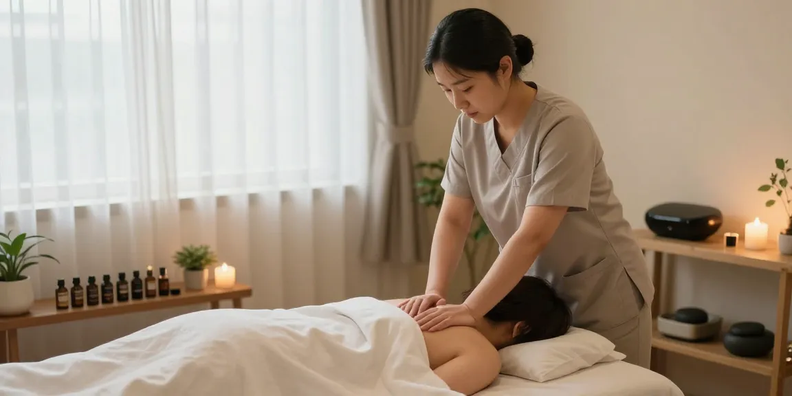 동탄마사지에서 전문 관리사가 고객을 위한 깊은 마사지 제공