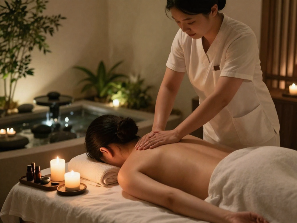 Professional massage therapy session emphasizing 부평출장안마 relaxation techniques in a serene spa.
