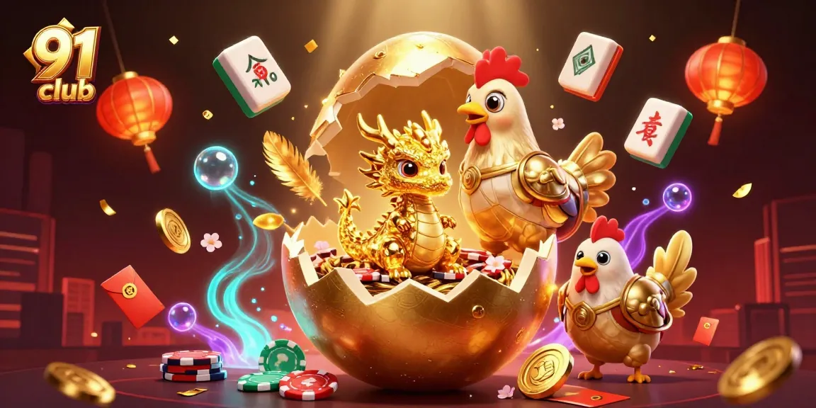 Experience thrilling gameplay with 91 club's vibrant illustration showcasing a unique online gaming scene.