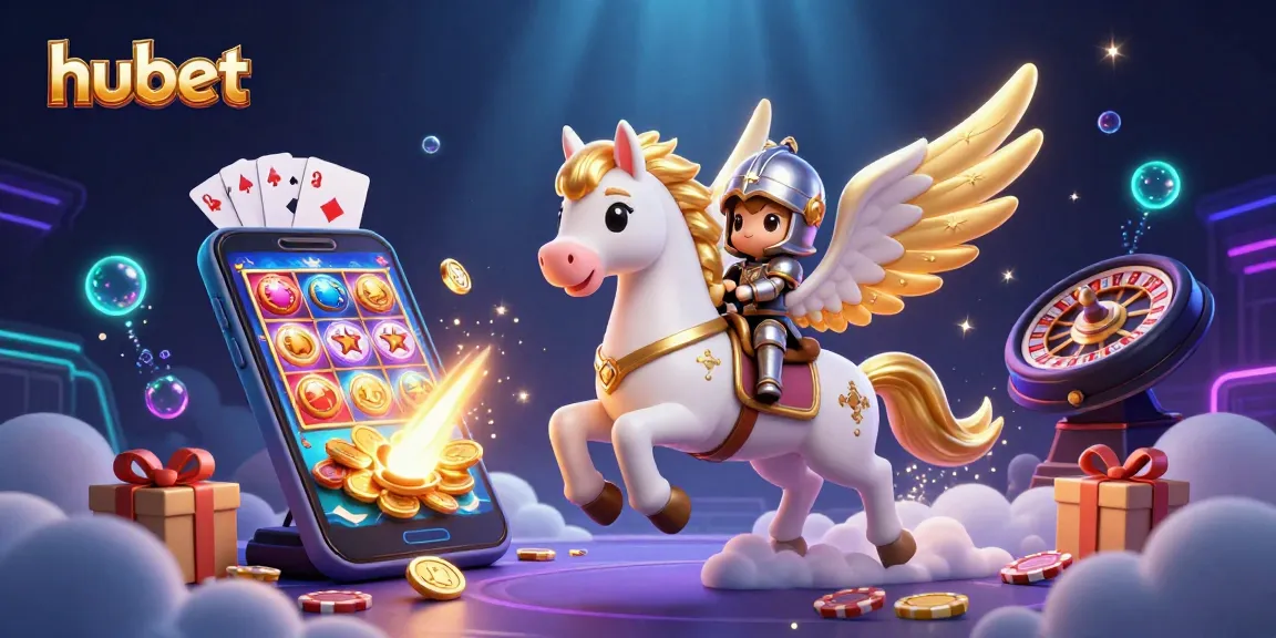 Experience thrilling gaming excitement with hubet's vibrant 3D slot and casino illustrations.